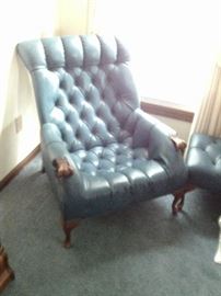 SLEEPY HOLLW CHAIR AND OTTOMAN ( ottoman as is) $285.00