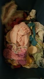 Hard to see, but this is an entire storage bin of doll clothes