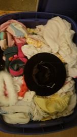 Storage bin of doll clothes