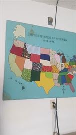 Wall map of US