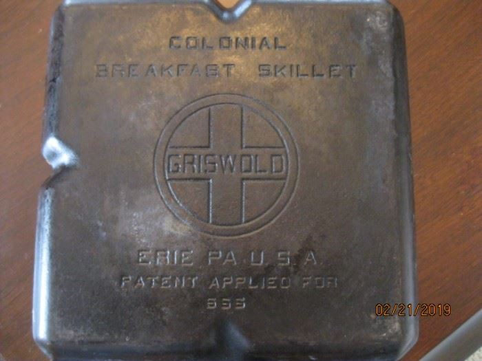 Griswold Breakfast Skillet with divided sections