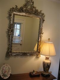 Silver Gilt Chinese Chippendale Style Mirror