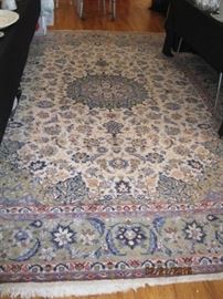 Persian Kashan Carpet 9'4" X 12'10".         $1625, client purchased new @ Churchill Galleries, $8000.                           Wool on cotton. 3rd Qtr. 20th C