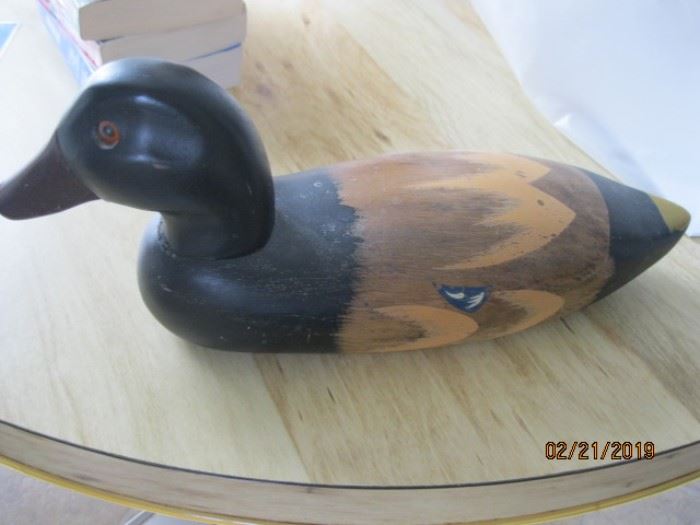 Signed Illinois carved wood duck