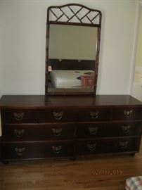 Asian Style Dresser with Mirror