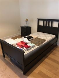 Single bed with drawer in base