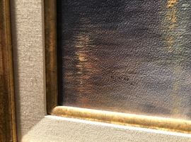 *Signed* Numbered Thomas Kinkade Hometown Morning Painting DNA	49x38in