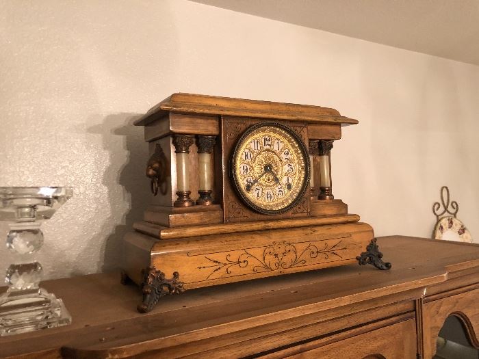 Seth Thomas Adamantine Antique Mantel Clock	