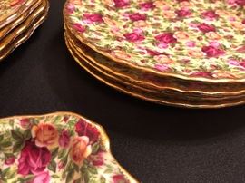 royal albert old country roses chintz 17 piece set