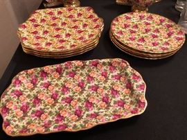 royal albert old country roses chintz 17 piece set