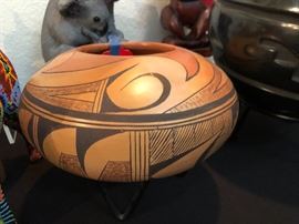 Nancy Lewis Hand Painted Pot Hopi Polychrome  