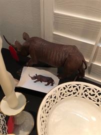 Musembi 5122 Rhinoceros Carving/Sculpture  