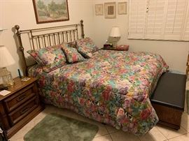 Tempurpedic King Bed Mattress, box spring, Frame, headboard    59x78x84in    HxWxD