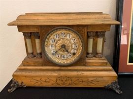 Seth Thomas Adamantine Antique Mantel Clock       