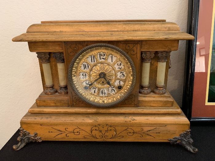 Seth Thomas Adamantine Antique Mantel Clock       