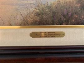 *Signed* Numbered Thomas Kinkade Evening Majesty Painting DNA    44x32in 