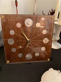 Silver Coinage Clock   
