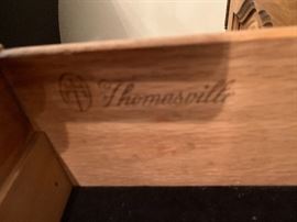 Thomasville Walnut China Cabinet    73x15x16in    HxWxD