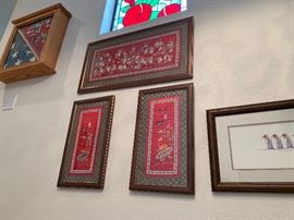 Framed Silk From Hong Kong 