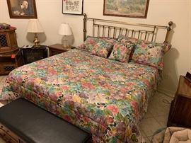 Tempurpedic King Bed Mattress, box spring, Frame, headboard    59x78x84in    HxWxD