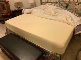 Tempurpedic King Bed Mattress, box spring, Frame, headboard    59x78x84in    HxWxD