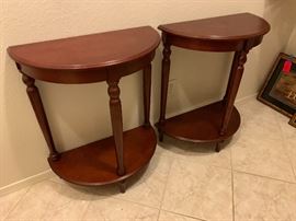 Half Moon Table #1    29x24x12in    HxWxD
Half Moon Table #2    29x24x12in    HxWxD