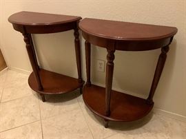 Half Moon Table #1    29x24x12in    HxWxD
Half Moon Table #2    29x24x12in    HxWxD
