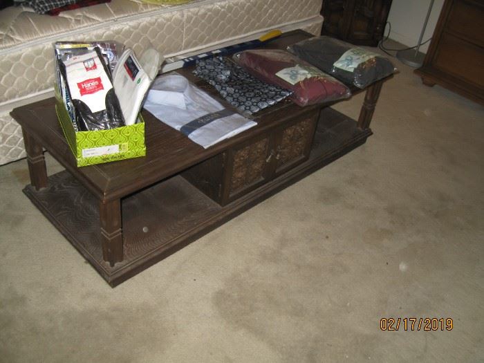 New men's cloths  and coffee table