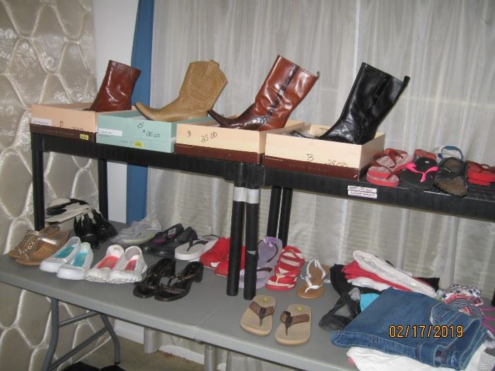 Women's boots, shoes and clothes