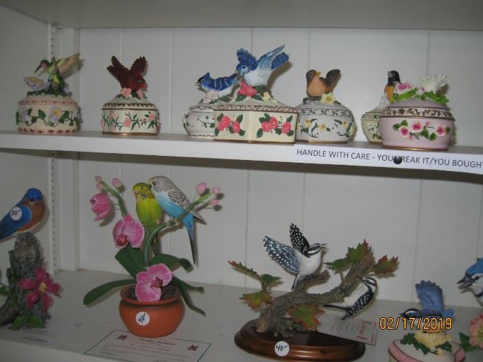 Music boxes and more Danbury Mint birds