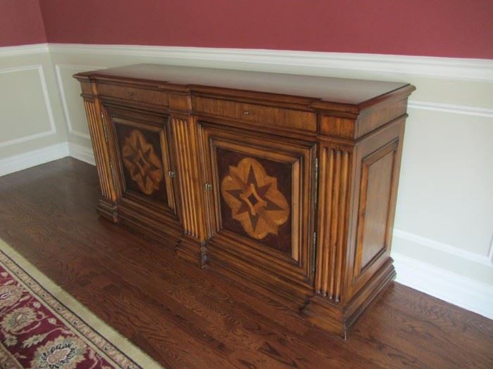 ETHAN ALLEN MARQUETRY SIDEBOARD
