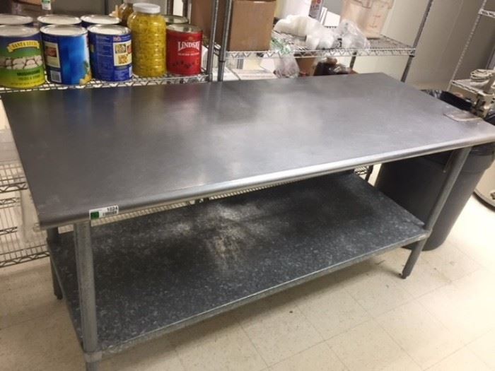 72x30 Stainless steel table with can opener
