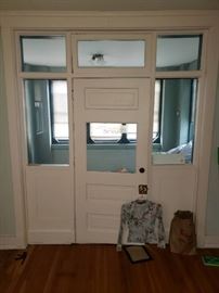 Door and glass wood side pieces...