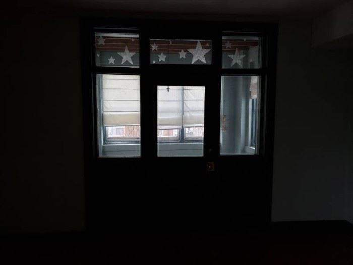 Door and glass wood side pieces