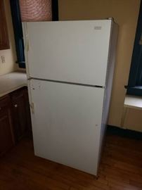 Refrigerator and stove.