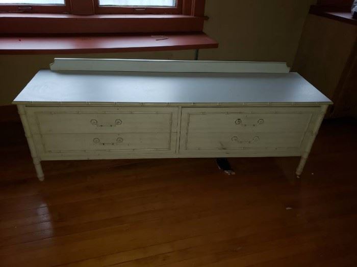 Wooden entertainment center dresser