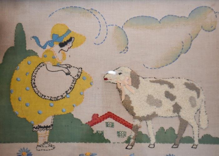Vintage Handmade Textile / Embroidery Artwork