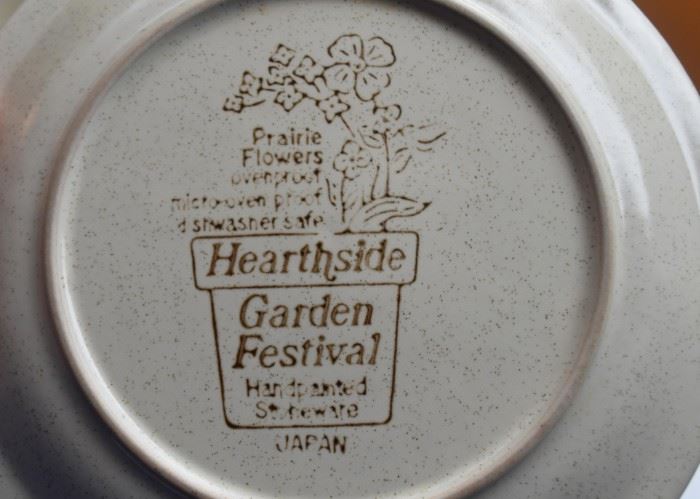 Vintage Hearthside Stoneware Dinnerware, Hand Painted (Japan) 