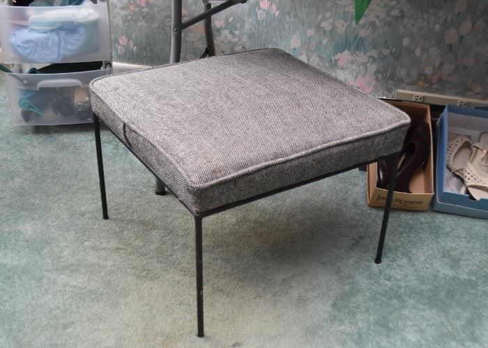 Vintage Ottoman with Iron Base / Legs (there are 2 of these)