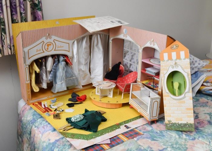 Vintage Barbie Fashion Shop with Clothing & Accessories
