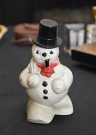 Vintage Snowman Candy Container
