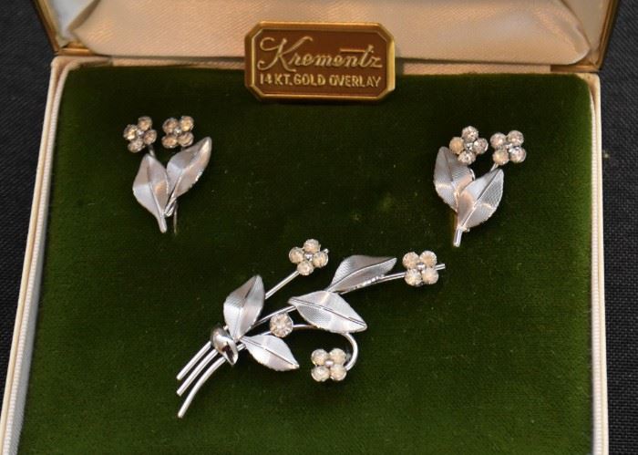 Vintage Earring & Pin Set