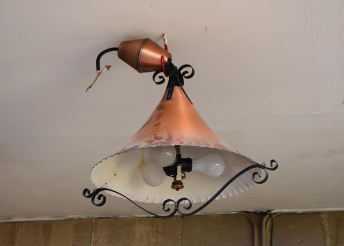 Vintage Copper Ceiling Light Fixture