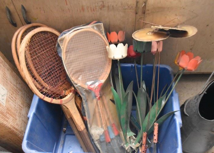 Tennis Rackets, Garden Decor