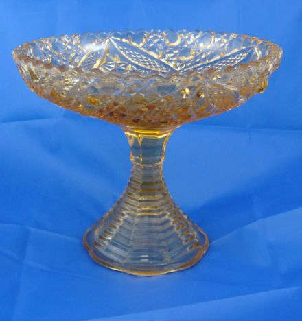 Amber depression ware Compote dish.
Condition:Very Good
Size:5" x 6"
Shipping:Yes