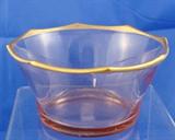 This is a vintage pink glass candy dish with a 1/4" thick gold trim border along the rim.
Condition:Very Good
Size:6"
Shipping:Yes
