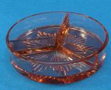 Pink depression ware glass candy dish with dividers.
Condition:Very Good
Size:7"
Shipping:Yes