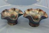 Vintage set of iridescent fluted small vases set of two(2).
Condition:Very Good
Size:3"x6"
Shipping:Yes