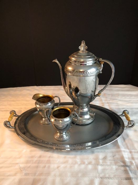 Vintage silverplate tea service