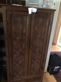 Moroccan hand carved cabinet